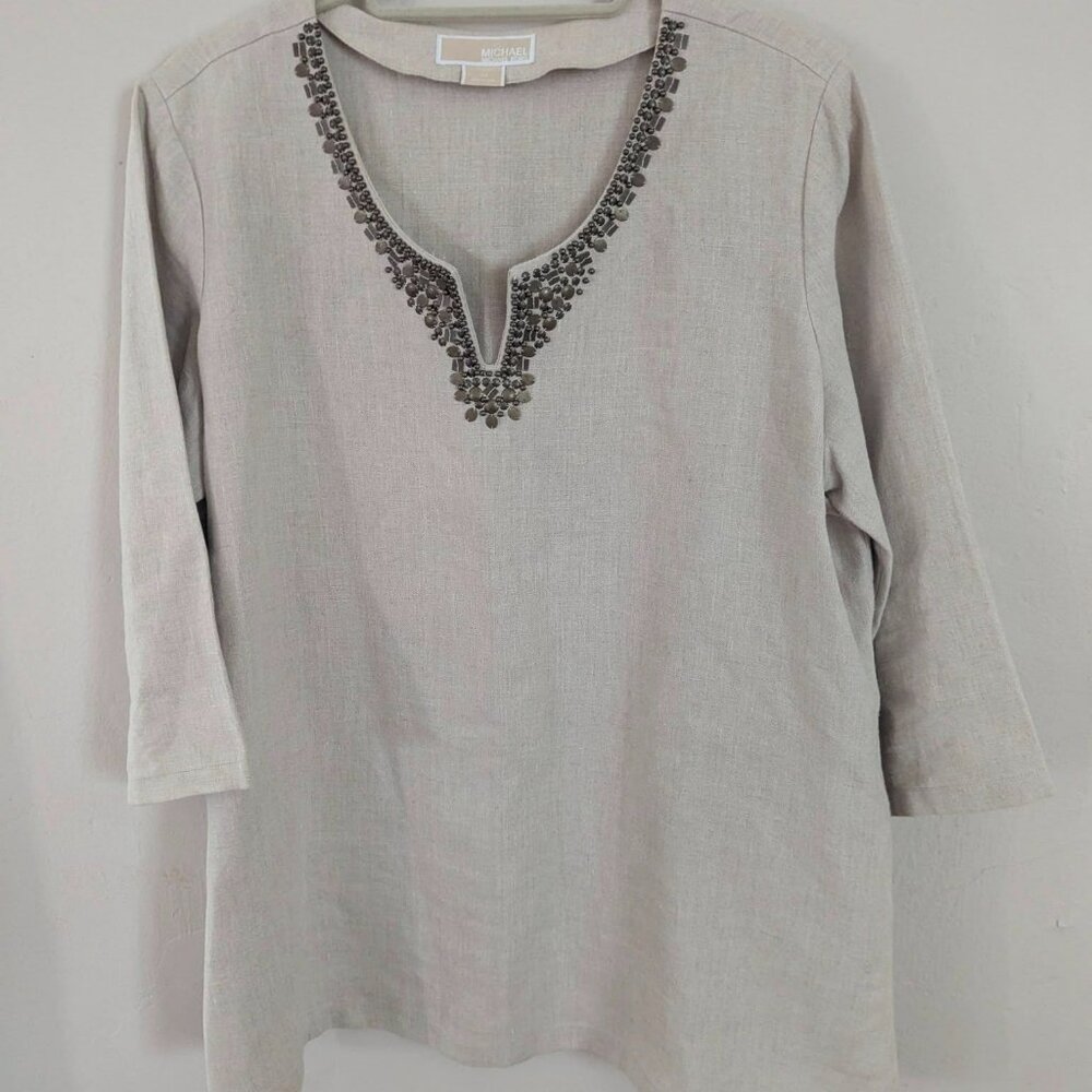 Michael Kors 100% Linen Tunic  - Size 14W